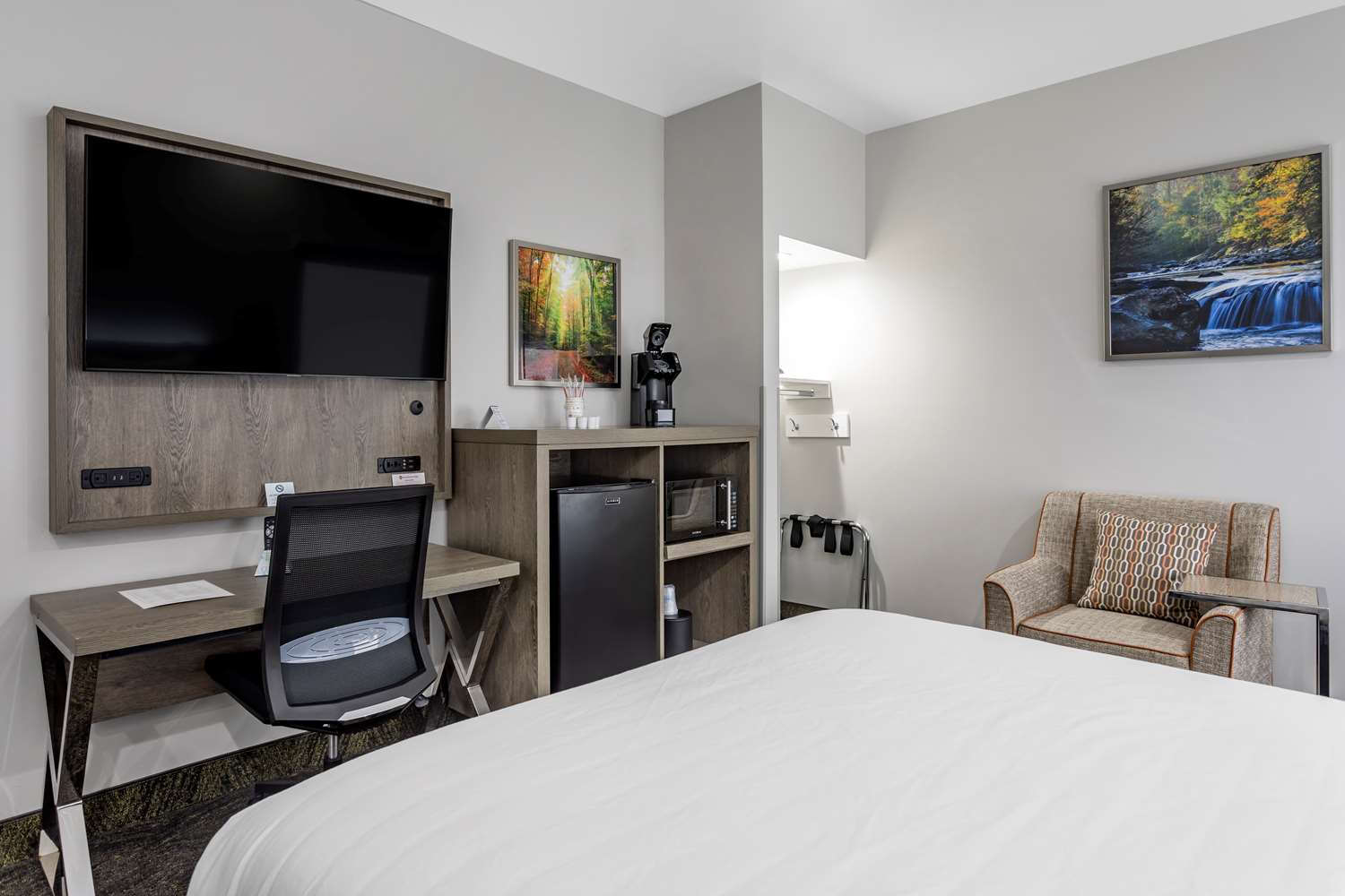 Accessible bathroom with grab bars