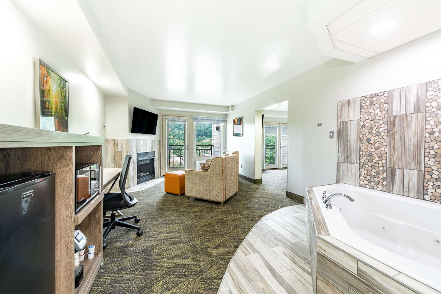 Bathroom vanity area