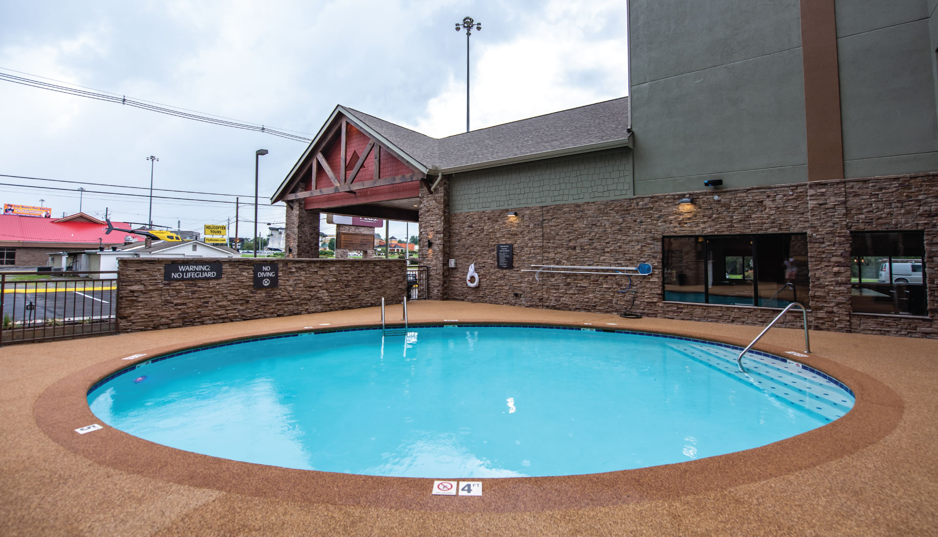 A view of outdoor season pool